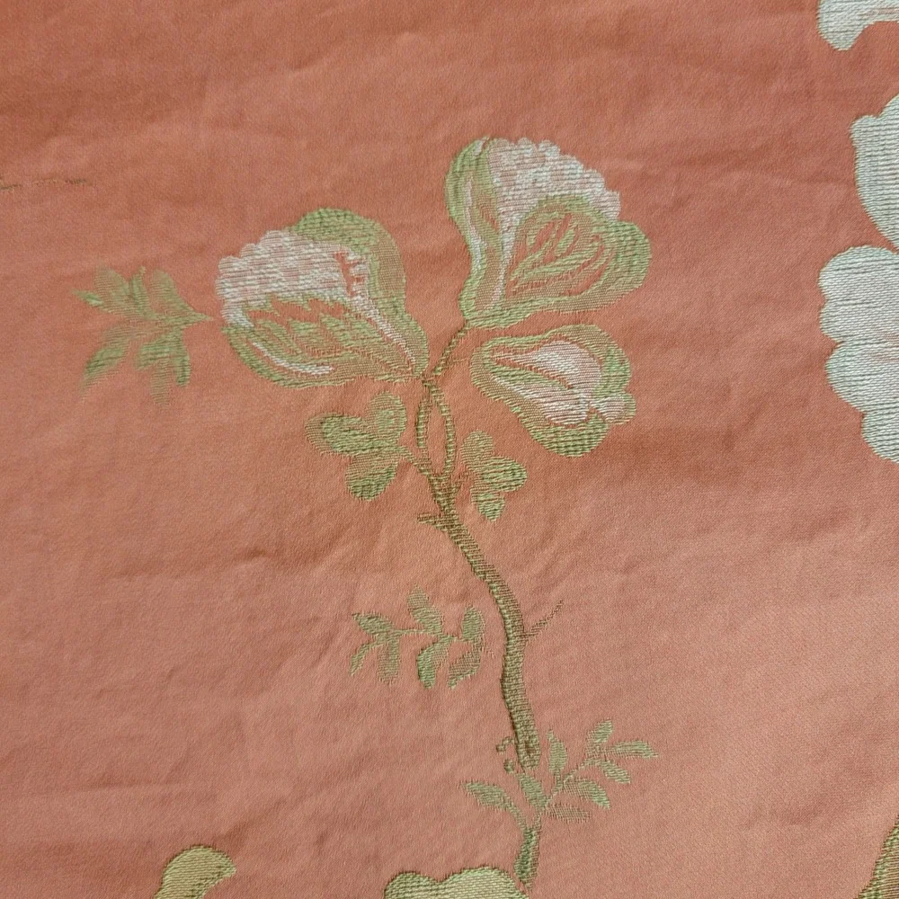Sferra King Duvet Set 3 piece Terracotta Floral Egyptian Cotton‎ Jacquard Italy